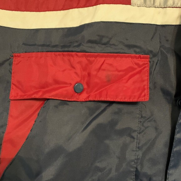 Windbreaker Regatta Hooded Raincoat Blue Red White Reflective Men’s Size XL - Picture 10 of 10